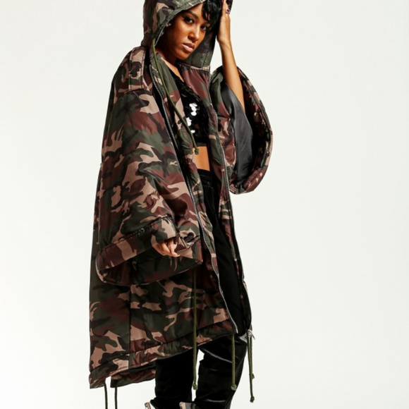 oversized camo jacket